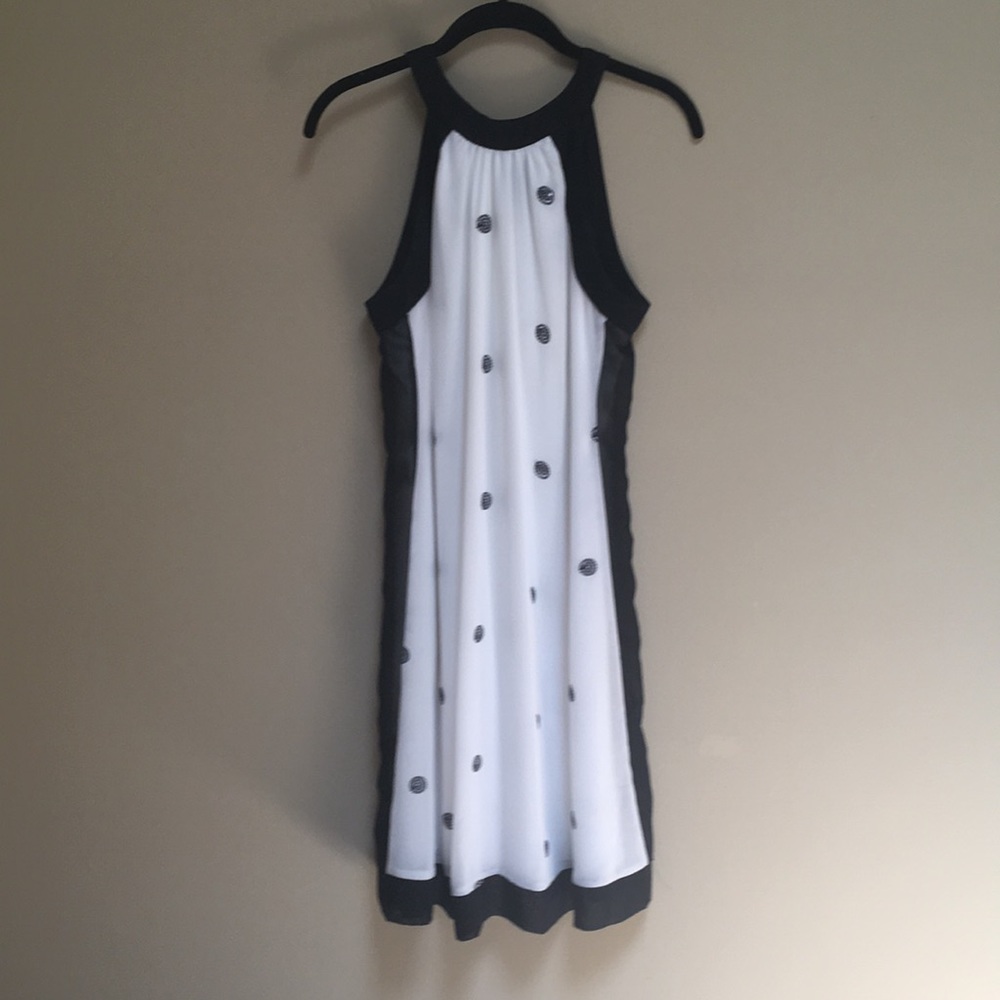 Jonathan Martin black & white shift Dress  8